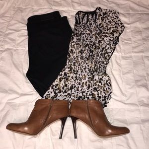 Cato cheetah print blouse